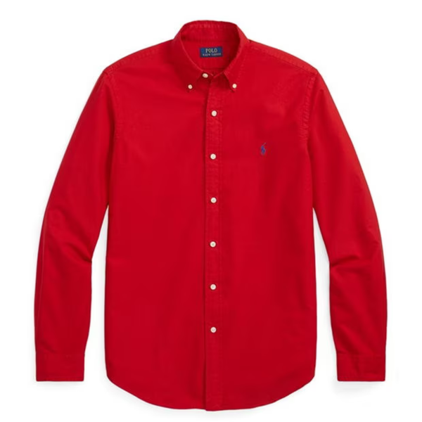 Ralph Lauren Shirt | Ralph Lauren Shirts for Men | Custom Fit Oxford Shirt for Men | Red