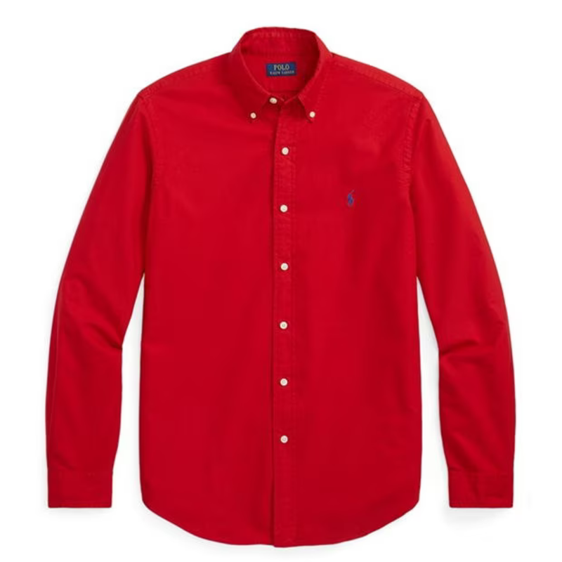 Ralph Lauren Shirt | Ralph Lauren Shirts for Men | Custom Fit Oxford Shirt for Men | Red