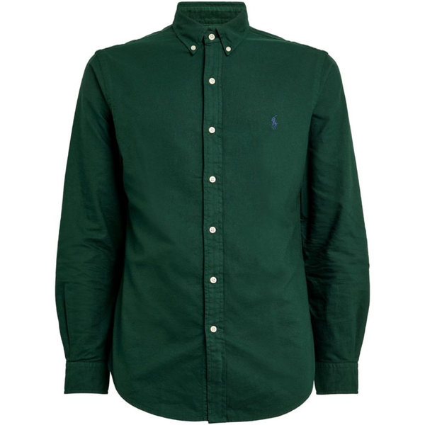 Polo Ralph Lauren Custom Fit Oxford Shirt for Men | Classic Green