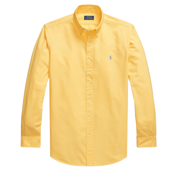 Polo Ralph Lauren Custom Fit Oxford Shirt for Men | Yellow