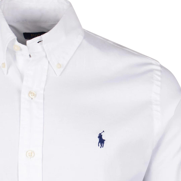 Polo Ralph Lauren Custom Fit Oxford Shirt for Men | White