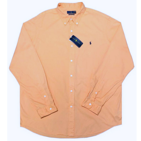 Polo Ralph Lauren Custom Fit Oxford Shirt for Men | Orange Colour