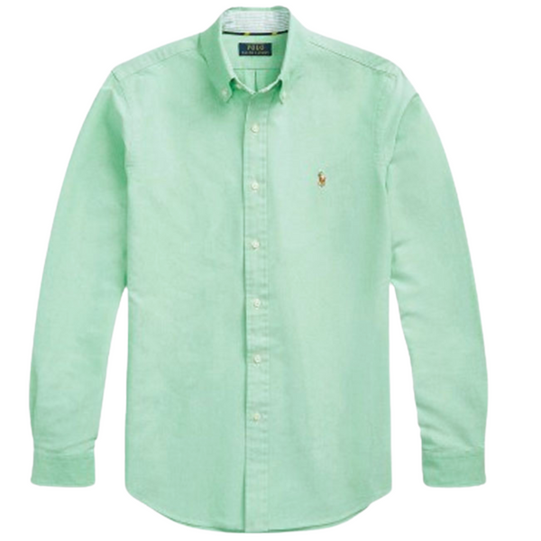 Ralph Lauren Custom Fit Oxford Shirt | Long Sleeve | Aqua Green |